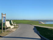 Der herrliche Ausblick vom Deich auf die Nordsee 
